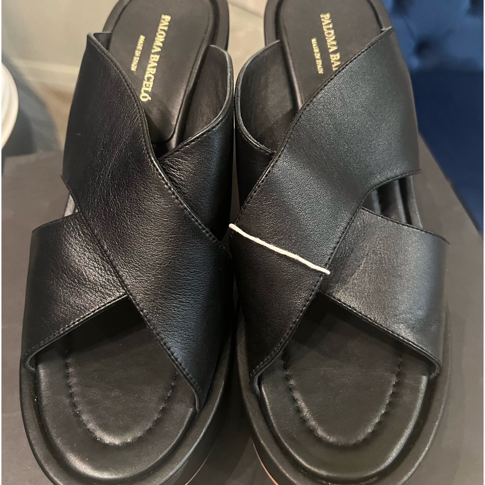 Platform mules! Never worn